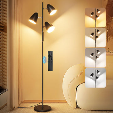 LED Floor Lamp, Modern Dimmable Standing Lamp with 4 Color Temperature, Remote and Touch Control, Tree Floor Lamp