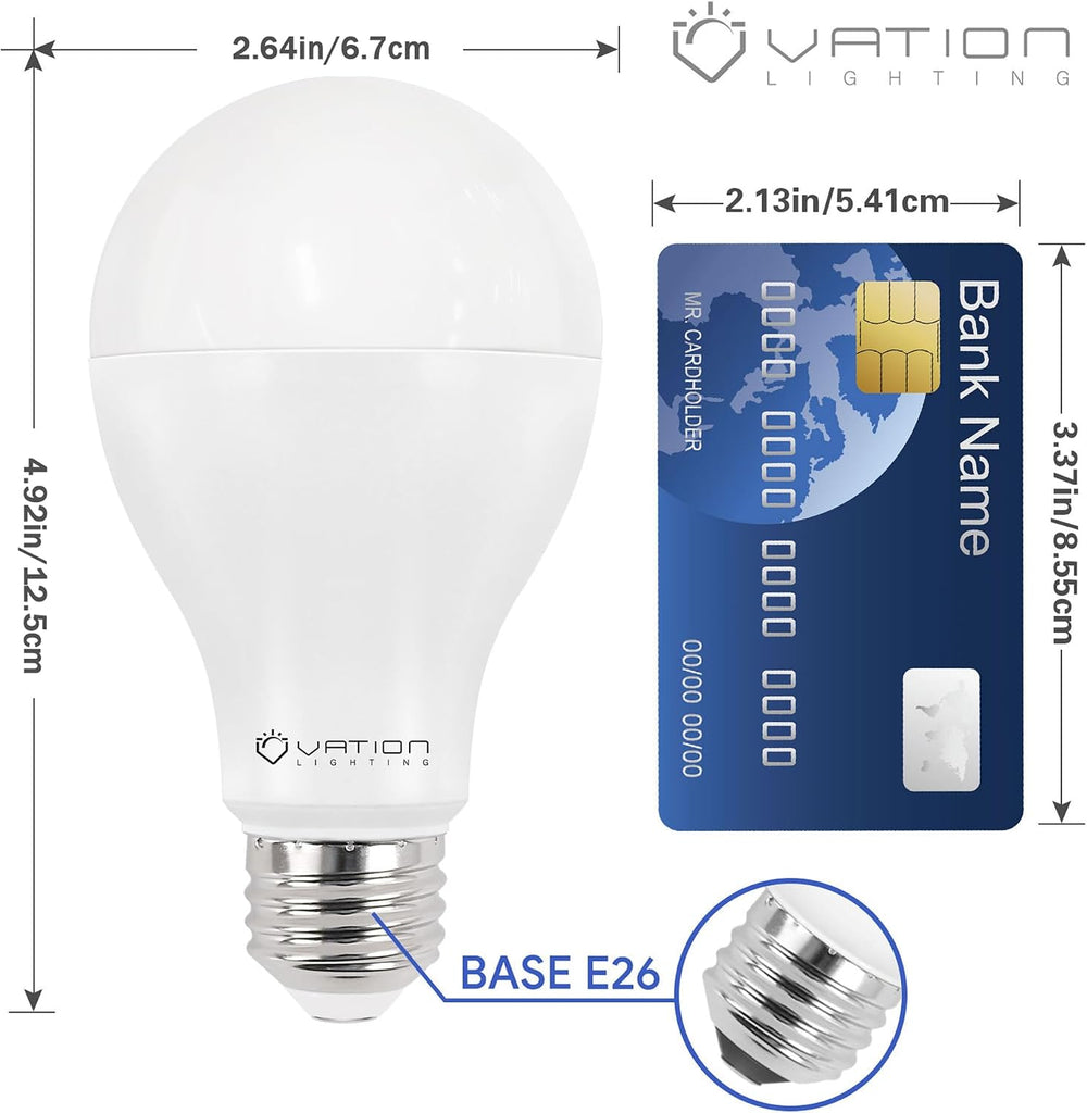A21 18W Dimmable LED Light Bulb, 150-200 Watt, 3000K Warmwhite, 3000 Lumen