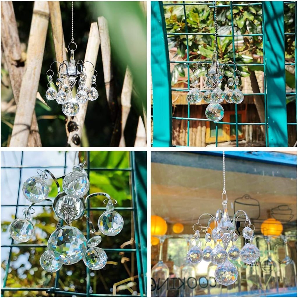 Crystal Ball Prism Suncatcher Rainbow Maker Hanging Ornament Hook Decor - Rainbow Maker Crystal Prism Ball Suncatcher