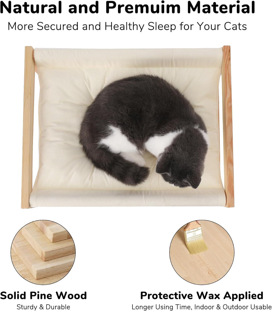 Large Cat Hammock, Raised Dog Bed for Indoor and Outdoor, Washable