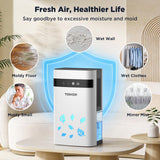 Dehumidifier for Home, 77oz Water Tank (1000 sq.ft) Dehumidifiers, Quiet Dehumidifier with Auto Shut Off, Sleep Mode