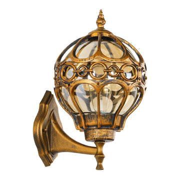 Globe Outdoor Wall Lights Fixtures, Anti Rust Gold Sphere Porch Wall Light, Aluminum Waterproof Outside spherical