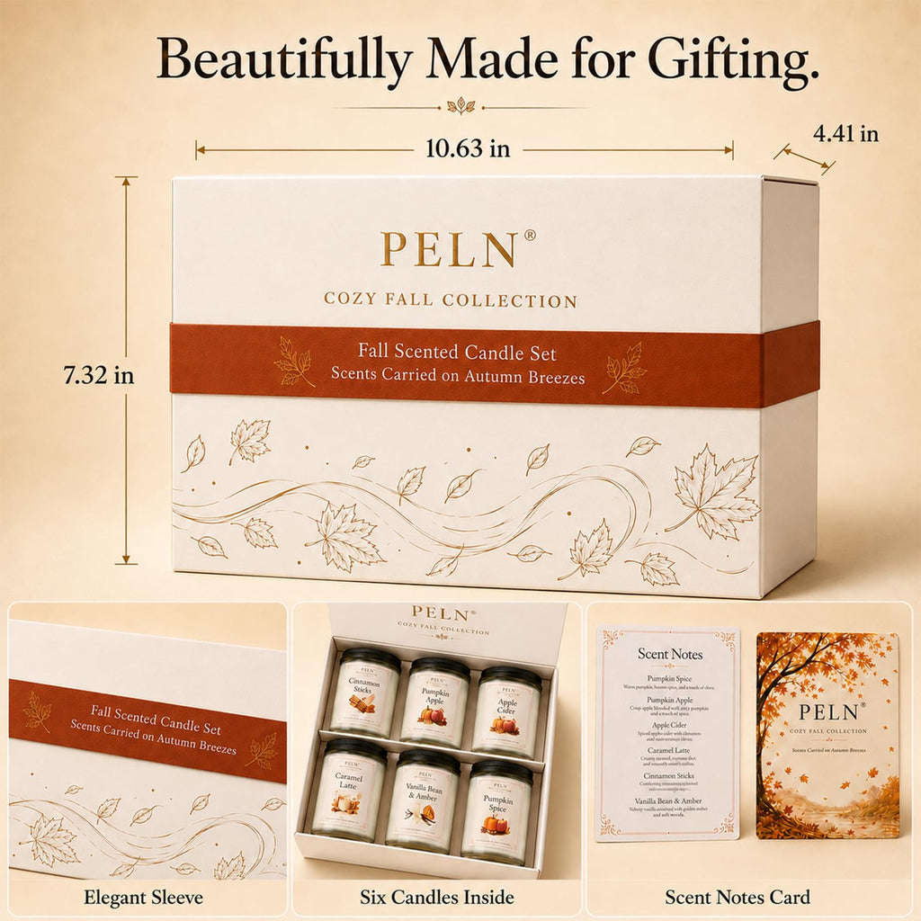 Fall Candles, 6 Pack Fall Scented Candles, Autumn Gift Set