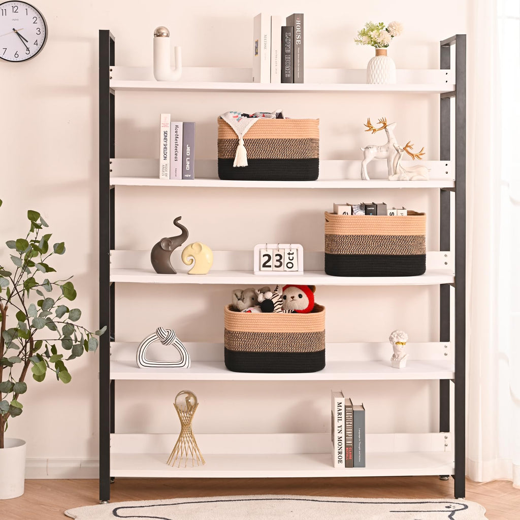 Storage Baskets for Organizing 15x11x9.5 Gradient Black & Jute