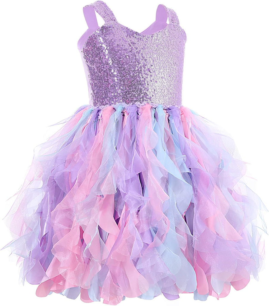 Tutu Dress for Girls Sparkly Sequin Tulle Princess Birthday Party Dress for Toddler Girls Prom Sneaker Ball Gown