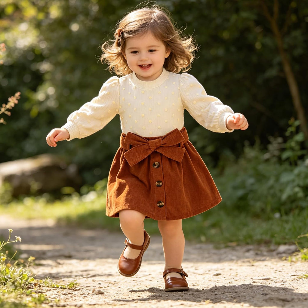 Toddler Girl Skirt Outfits Shirt Blouse Top Plaid Mini Dress