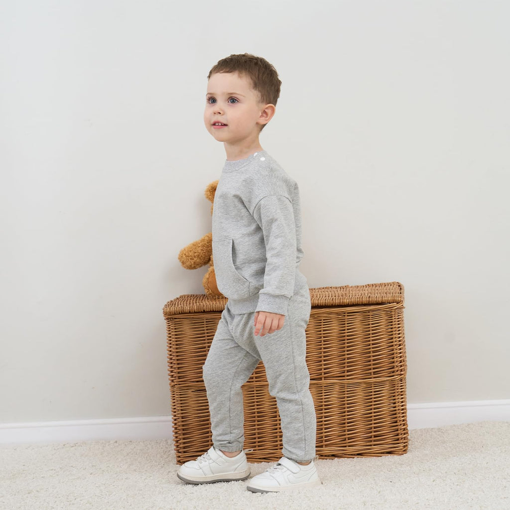 Baby Toddler Boy Clothes Outfit Fall Winter Cotton Fashion Long Sleeve Sweatshirt Shirt and Sweatpants Jogger Sweat