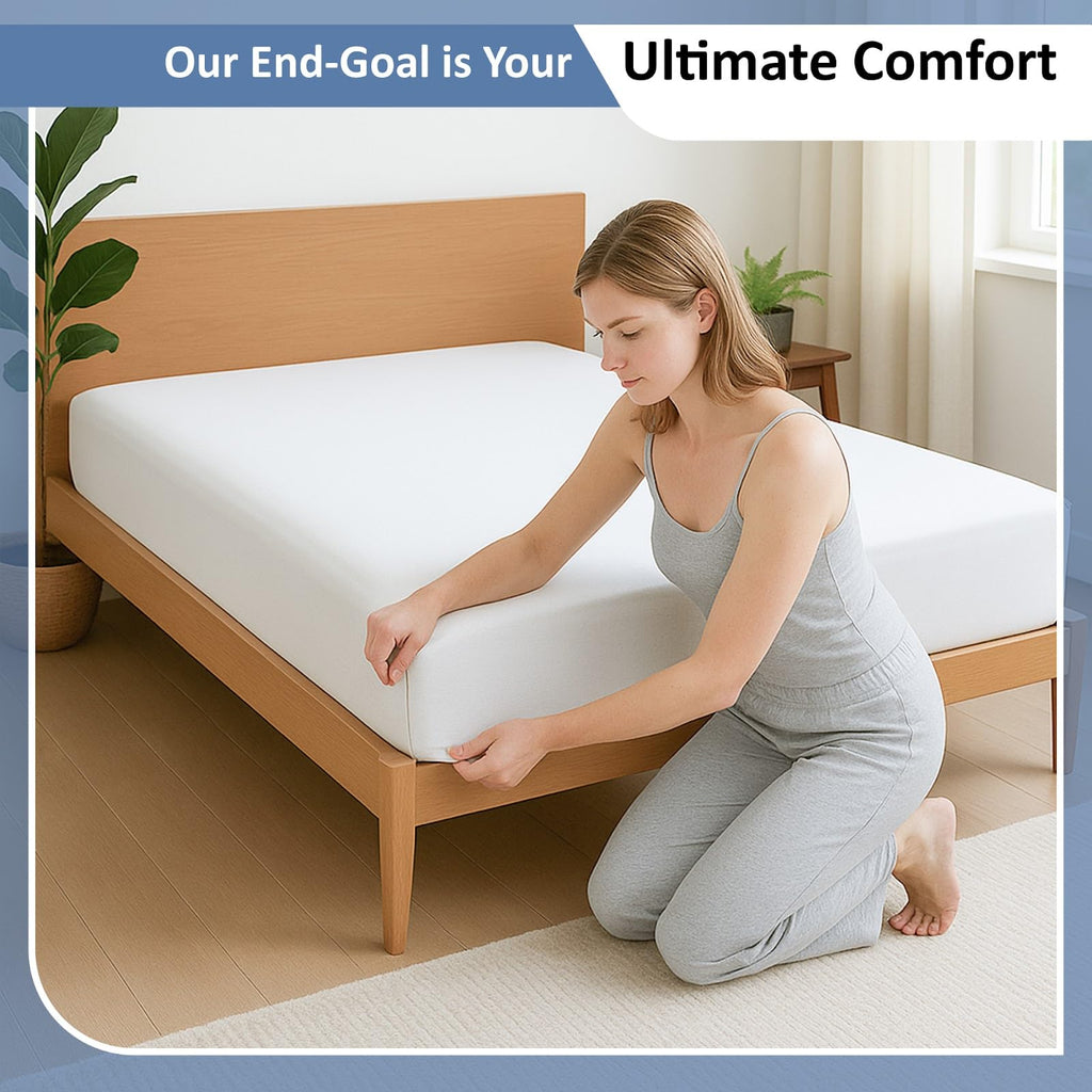 1 Piece Olympic Queen Fitted Sheet, Soft Brushed Microfiber, White