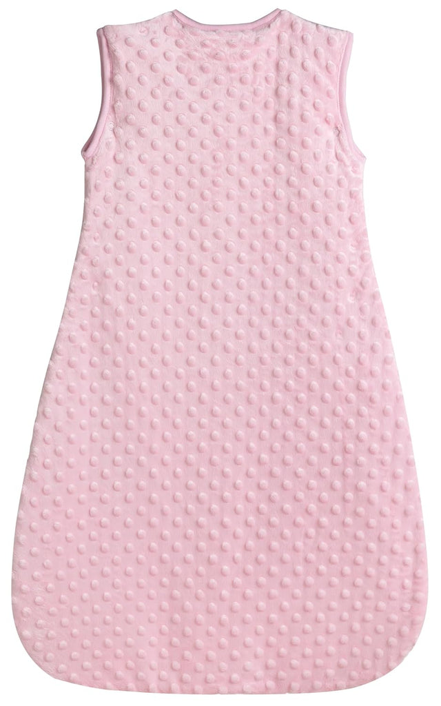 Very Warm 2.5 Tog Quilted Winter Model Baby Sleep Bag or Sack, Plush Minky Dot for Infants and Toddlers (Medium