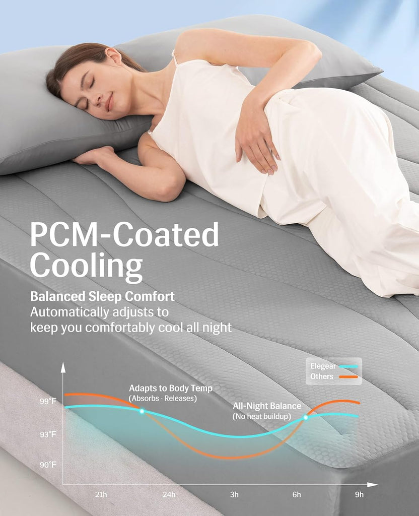 Cooling Mattress Pad King for Hot Sleepers with Arc-Chill 3.0 | PCM Cooling Mattress Topper Stay Cool All Night
