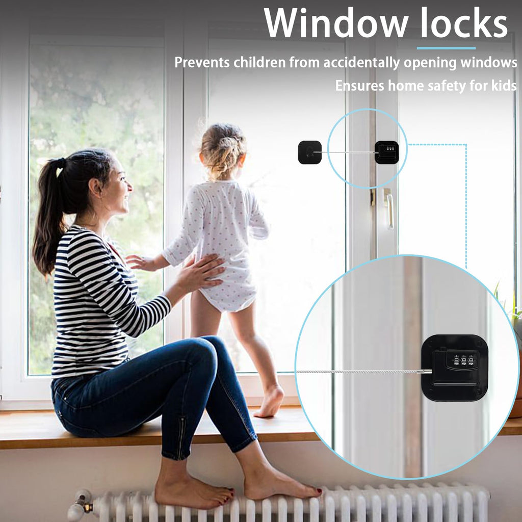 Fridge Lock Refrigerator Freezer Childproof Locks for Cabinets and Drawers Easy Install No Keys Needed Combo Lock