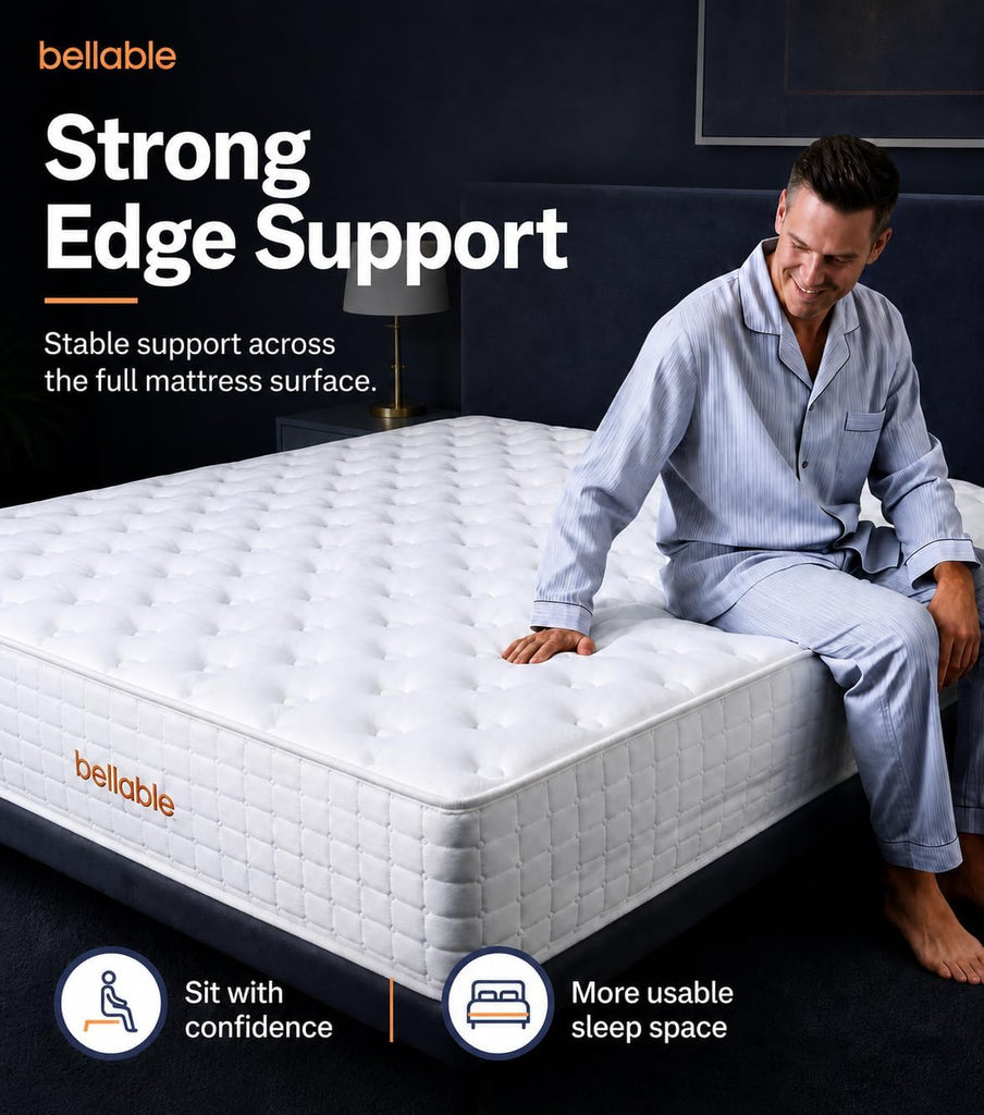 King Size Mattress 14Inch, Medium Firm Fiberglass-Free Hybrid Mattress Memory Foam Individually Pocket Coils with