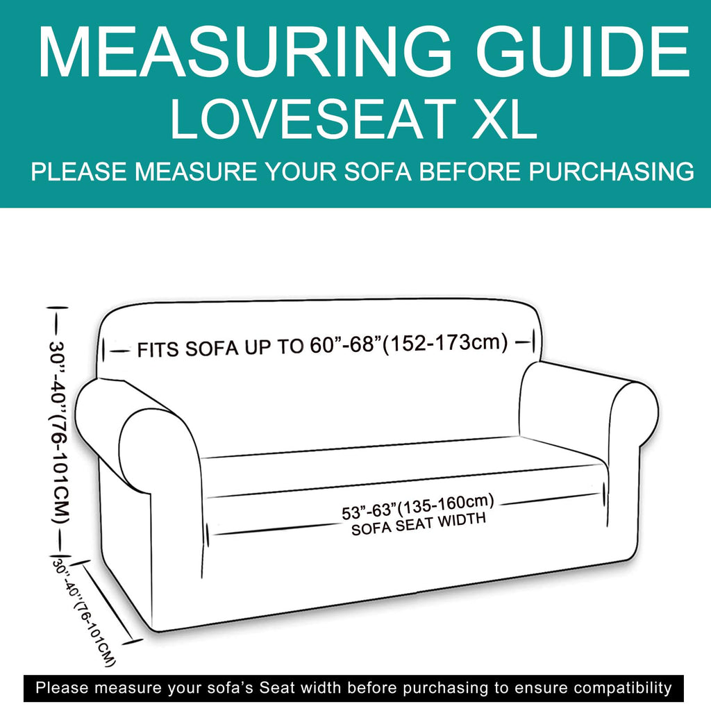 Oversized Stretch Loveseat Couch Cover, Beige