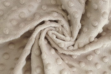 Minky MINKEE Chenille DOT Soft Fabric Cuddle 42 Color 60"W SEW Craft by The Yard (Khaki)
