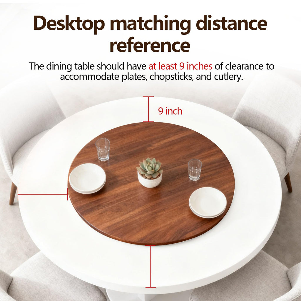 24" Large Lazy Susan, Turntable Serving Tray for Tabletop