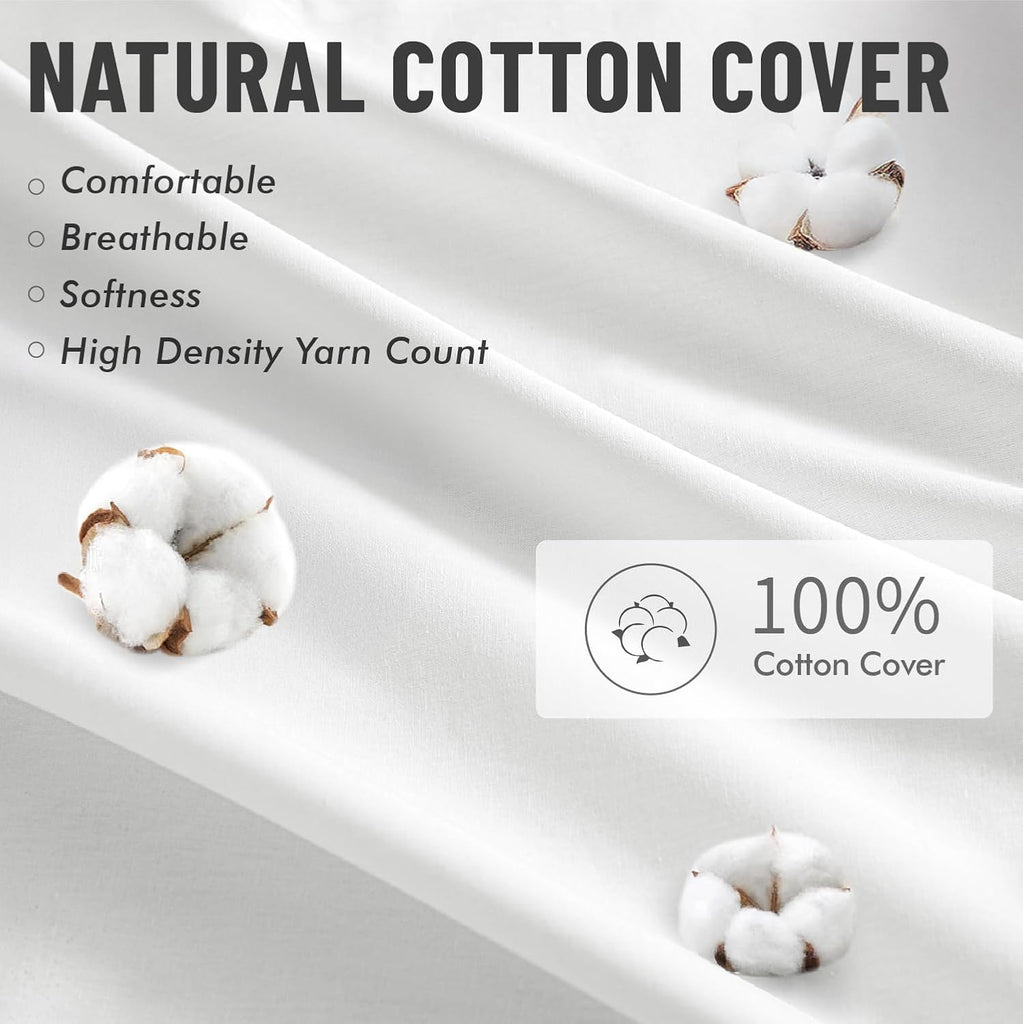 20x20 Inch Pillow Inserts-100% Cotton Cover - Set of 4