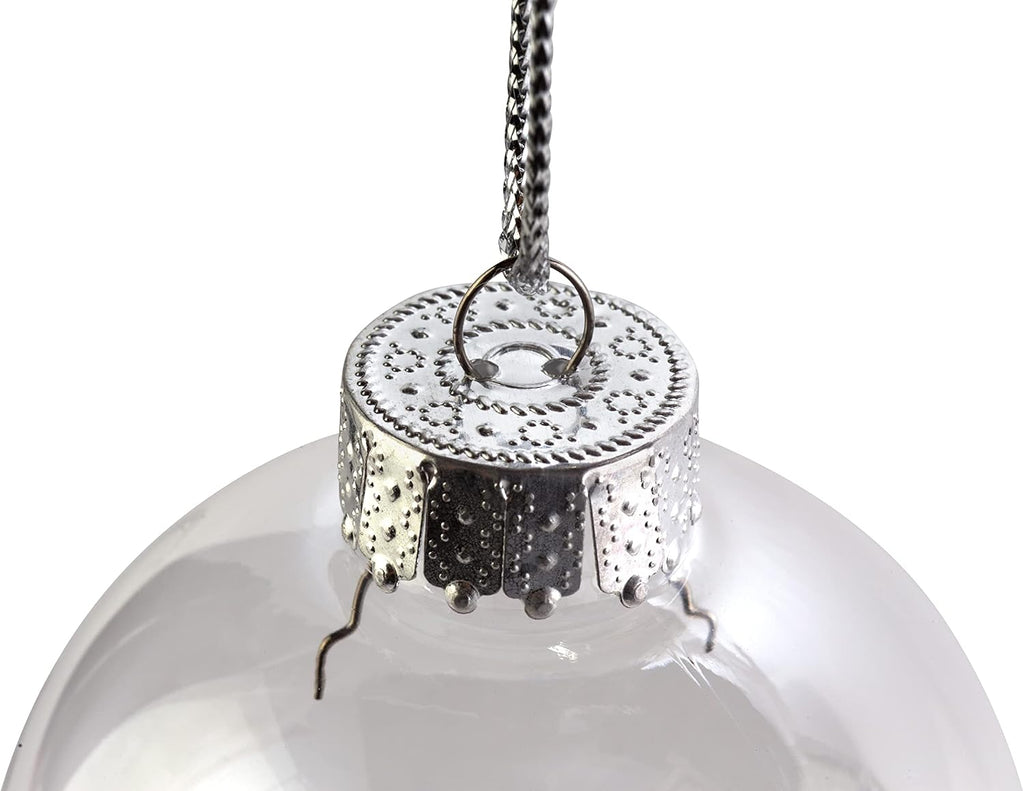 Bulk Value pcs - 67mm (2-5/8 Inch) Round Clear Plastic Ball Ornaments - Set of 25