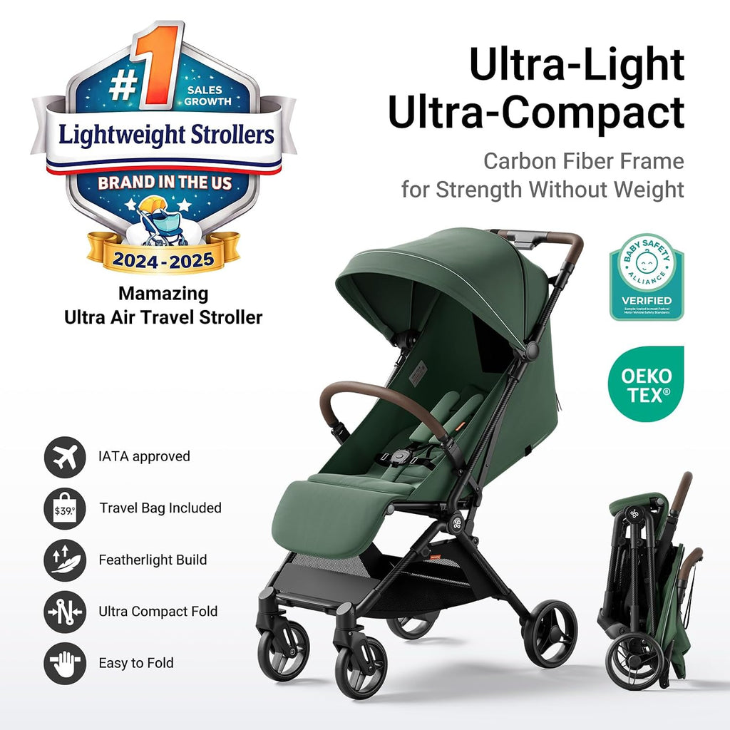 Ultra Air Lightweight Baby Travel Stroller with Carbon Fiber Frame