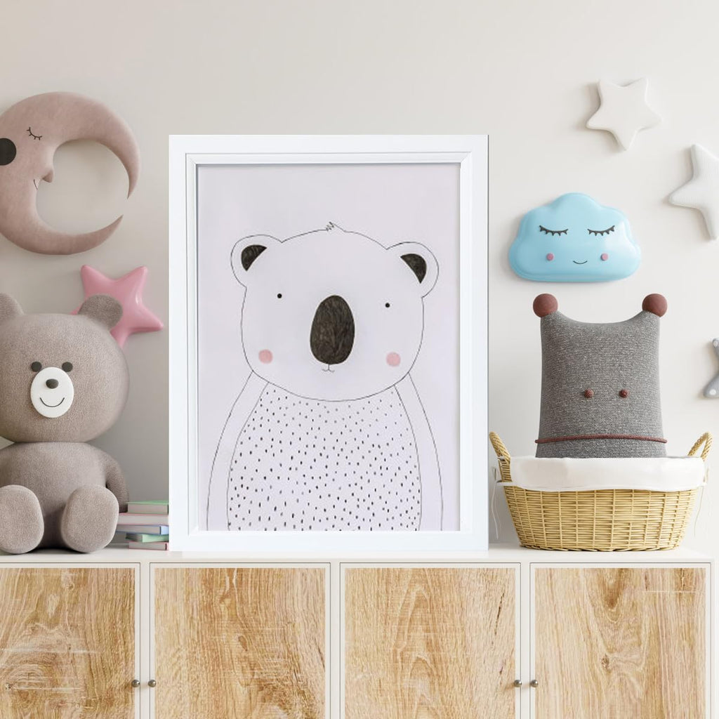 16x20 Picture Frame Real Glass, Poster frame Display Pictures 11x14 with Mat or 16x20 Without Mat, Modern Style Wood