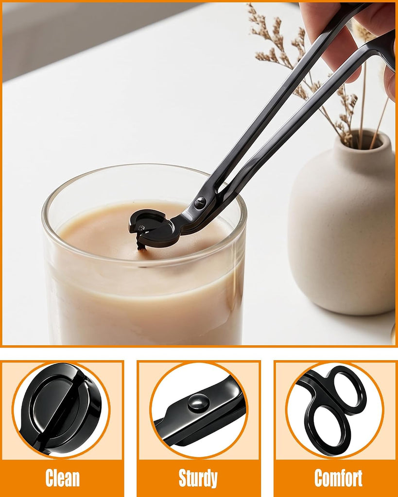 4 in 1 Candle Accessory Set, Matte Black
