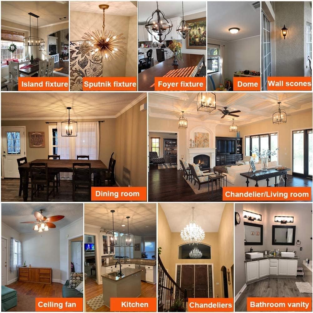 Vintage E12 LED Bulb 40W Equivalent, T6 T6.5, 3000K (Soft White), 450 Lumens, Dimmable Candelabra LED Tube Bulbs 4W