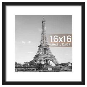 16x16 Picture Frame, Wall Decor Photo Frames, Black 1 Pack
