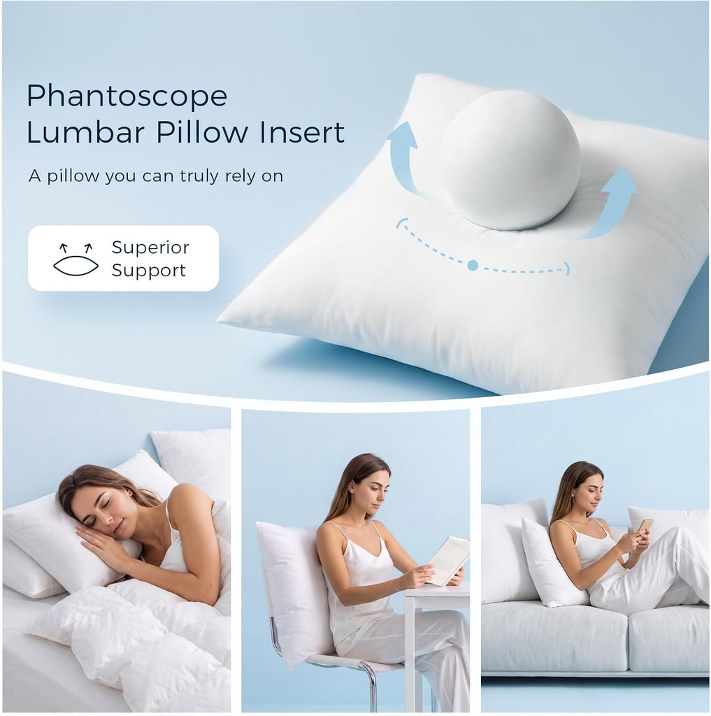 12x20 Pillow Insert, Soft Lumbar Support Pillow for Bed & Couch