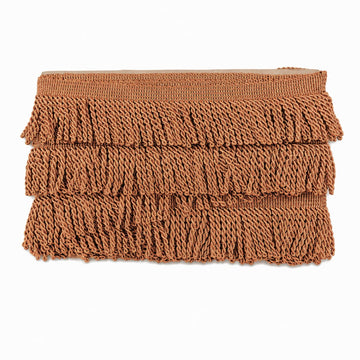 2.5" Bullion Fringe Trim Curtain Tassel Fringes,Brown - 5 Yard