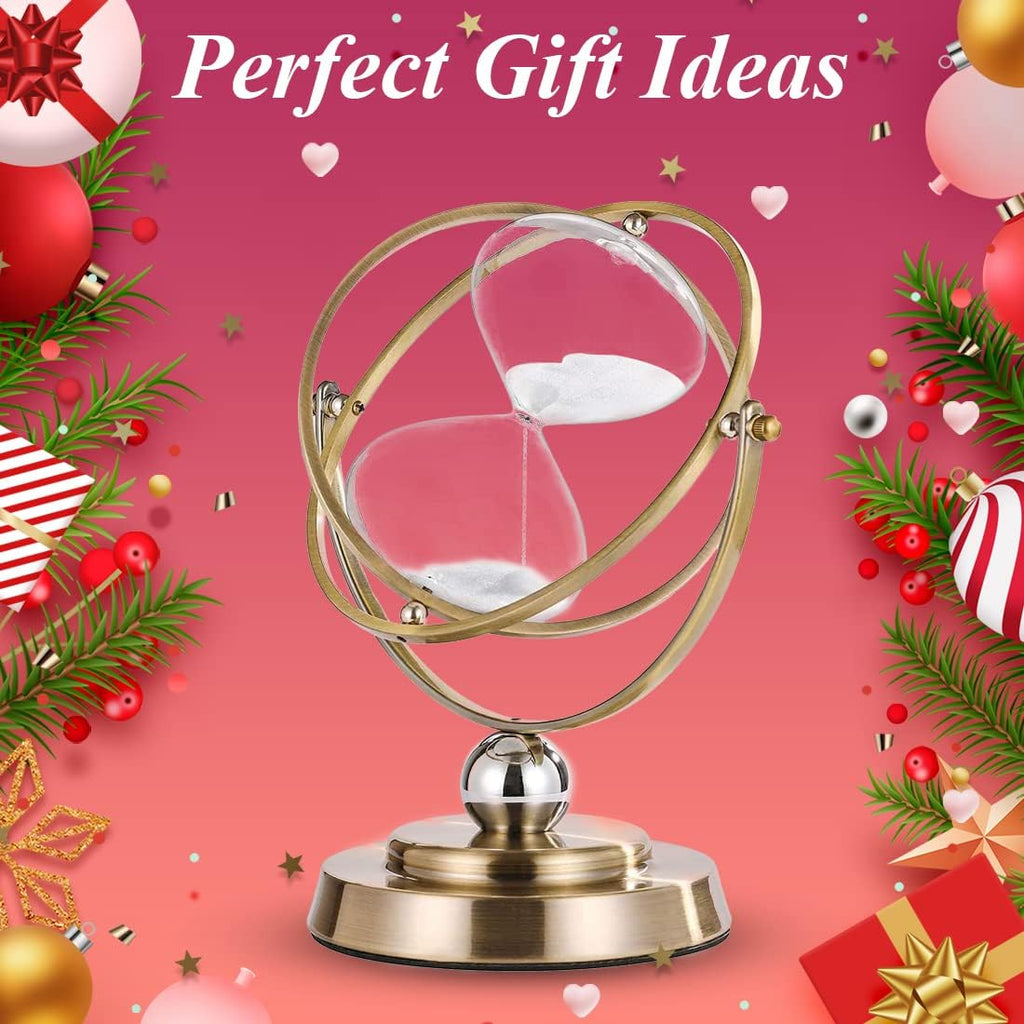 Brass Hourglass 60 Minute Sand Clock Timer:720° Rotating Antique White Sand Watch 60 Min,Antiguo Reloj De Arena 1