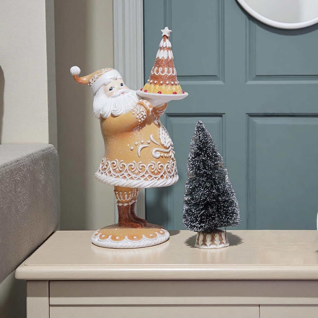 Gingerbread Christmas Decor Resin Gingerbread Santa Christmas Decorations Indoor Home Living Room Decor 6.5 * 4.5 *