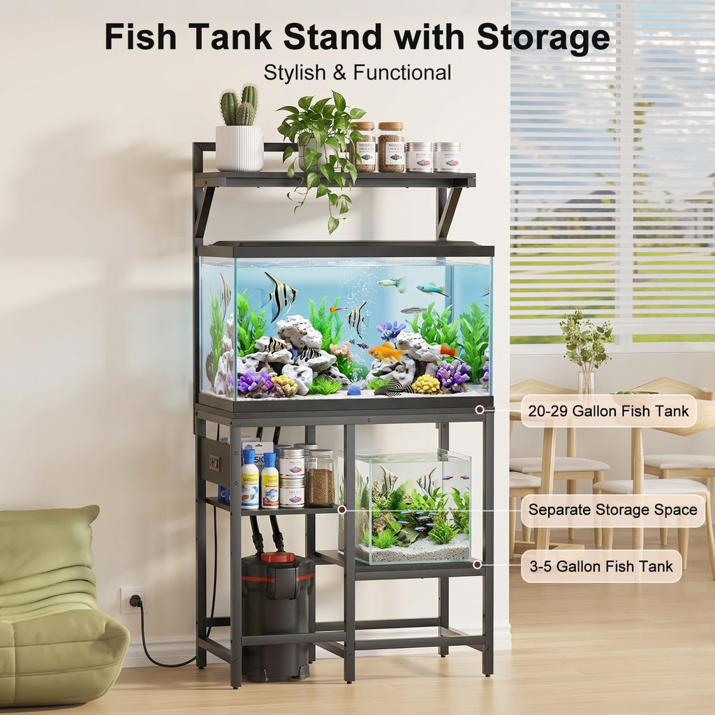 29 Gallon Fish Tank Stand for Standard & Breeder Tanks