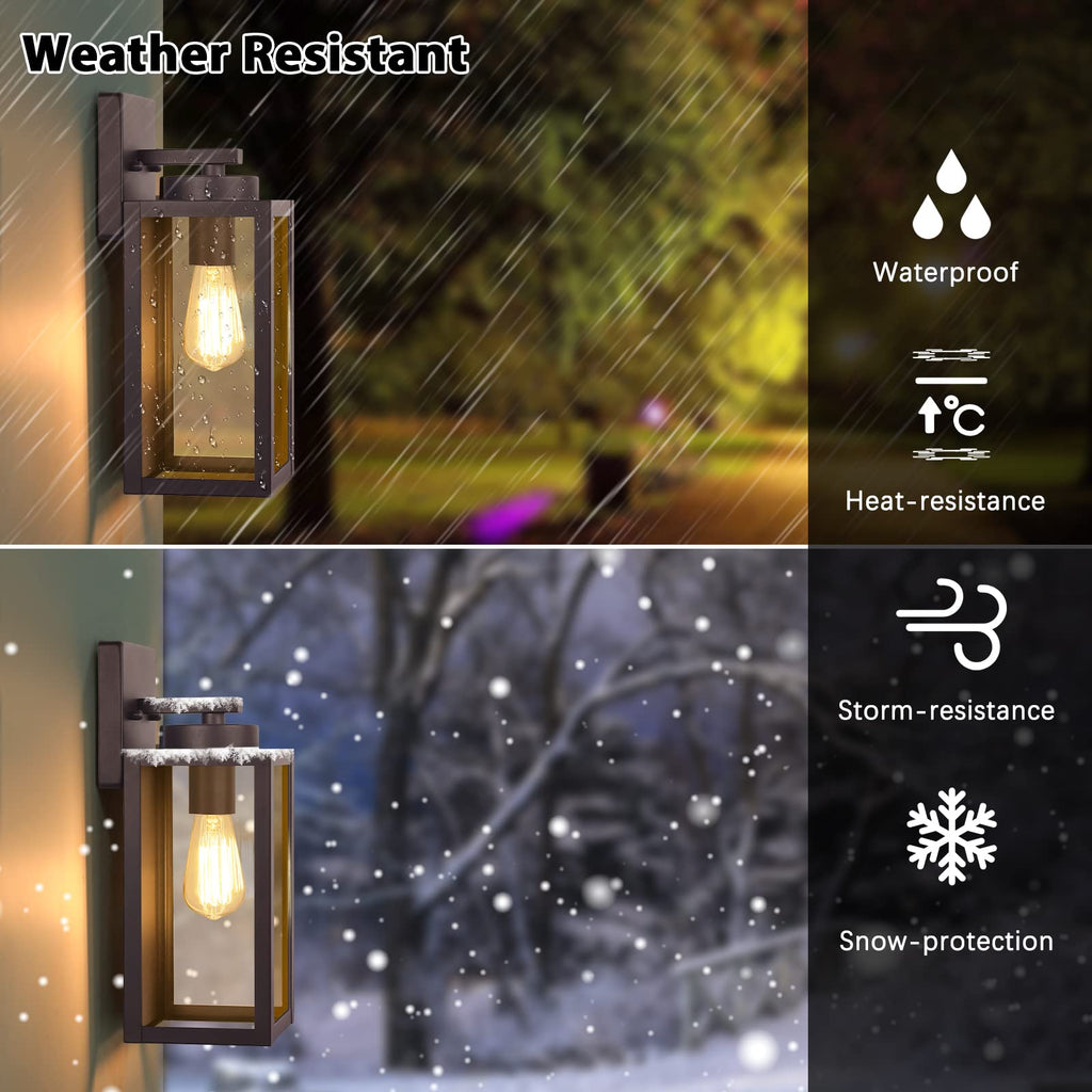 Outdoor Wall Light Fixtures, Oil-Rubbed Bronze Wall Lanterns