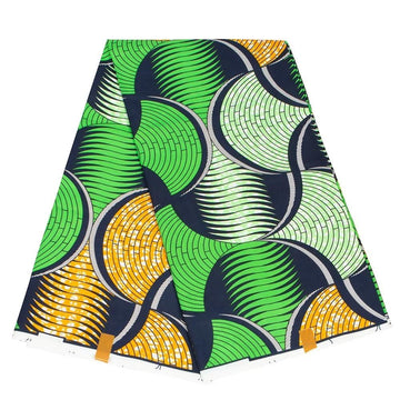 African Fabric 6 Yard Ankara Fabric Tribal Print Green Geometric Pattern DIY Craft Dashiki Skirts 6528