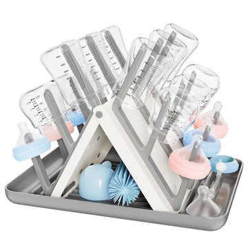 Large Baby Bottle Drying Rack, Space Saving Countertop Holder Organizer