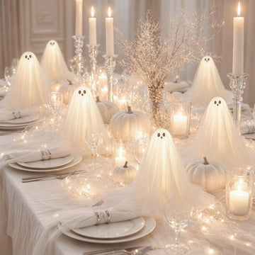 Halloween Decorations Light Ghost Table Decor LED Ghost Lamp - Set of 3