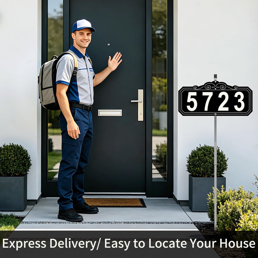 House Numbers for Outside, Yard Address Signs with Stakes