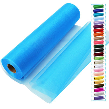 Turquoise Organza Fabric Rolls 12 Inch X 50 Yards