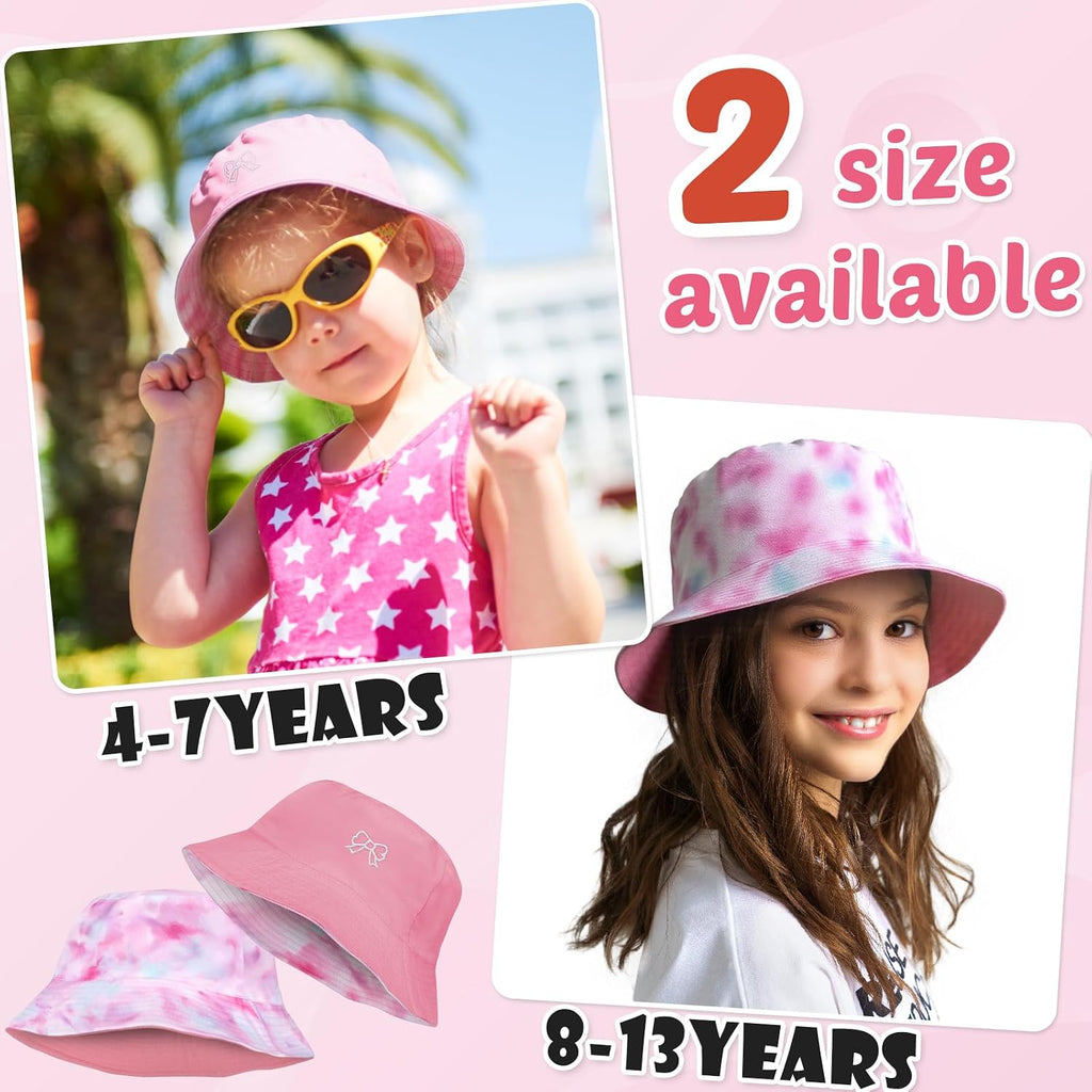 Kids Sun Hat Double Side Sun Protection Bucket Boys Girls Summer