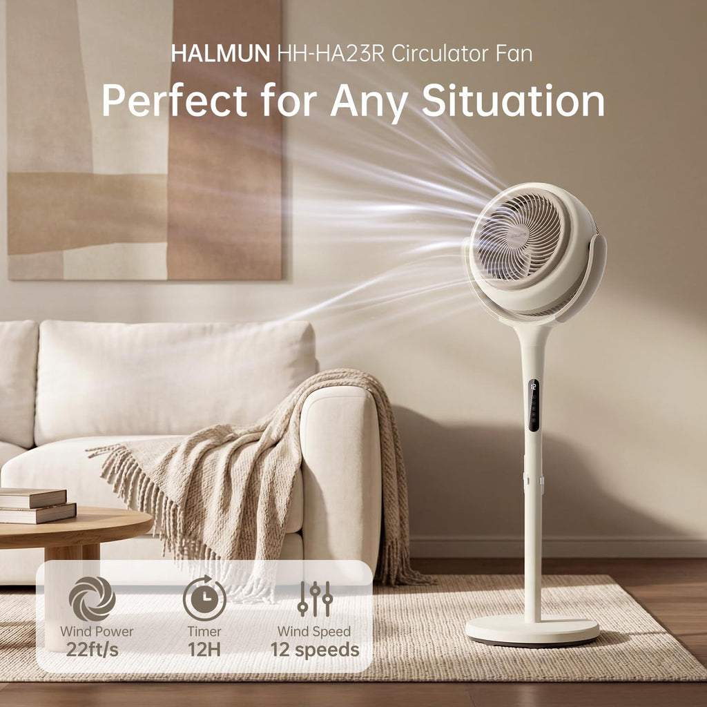 Standing Fan , 1100CFM Pedestal Fans Oscillating with Remote and Night Light, 3 Modes Floor Fan with DC Motor, 25dB