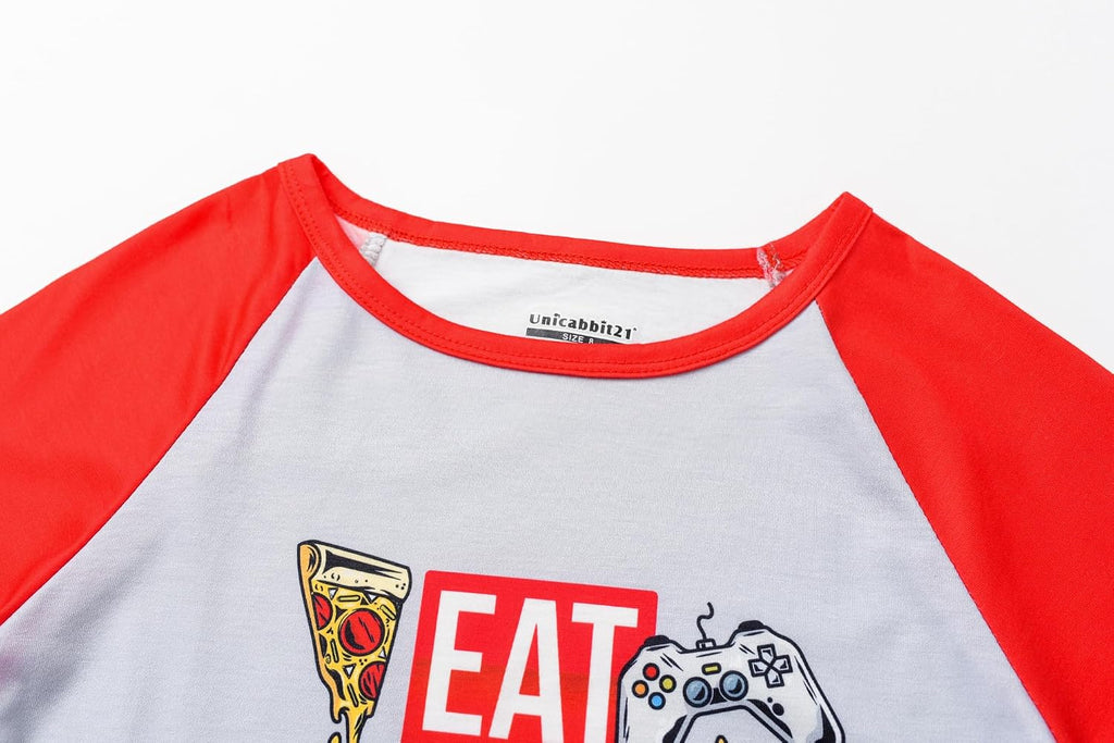 Pajamas for Boys Cute Black Gamer Short Sleeve and Shorts Sleepwear 2PCS Big Kids PJS Nighty Clothes
