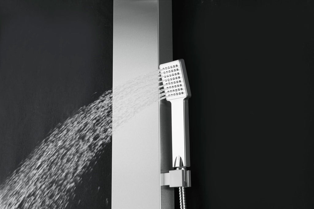48" Stainless Steel SPS822A Shower Panel Tower with Rainfall Shower Head and Spout