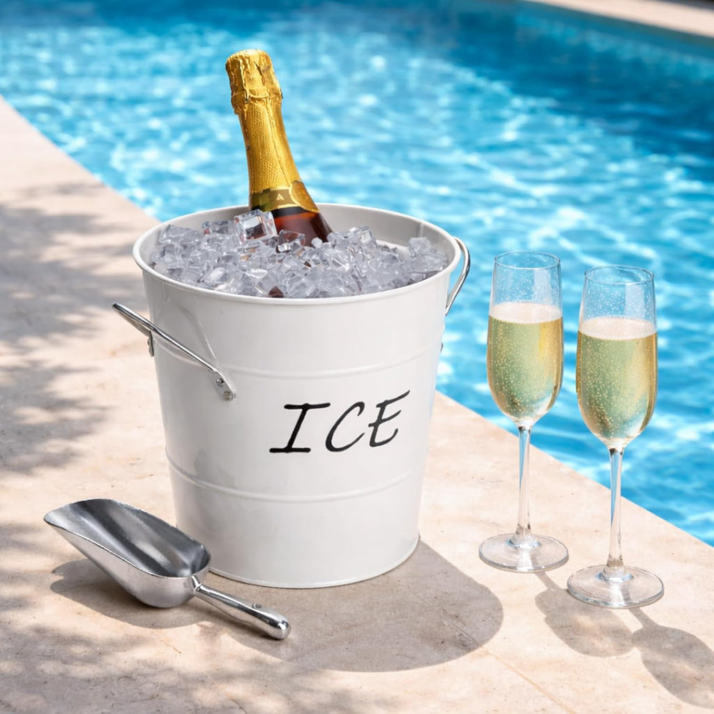 4L Ice Bucket with Lid, Double Wall Insulated Wine Bucket