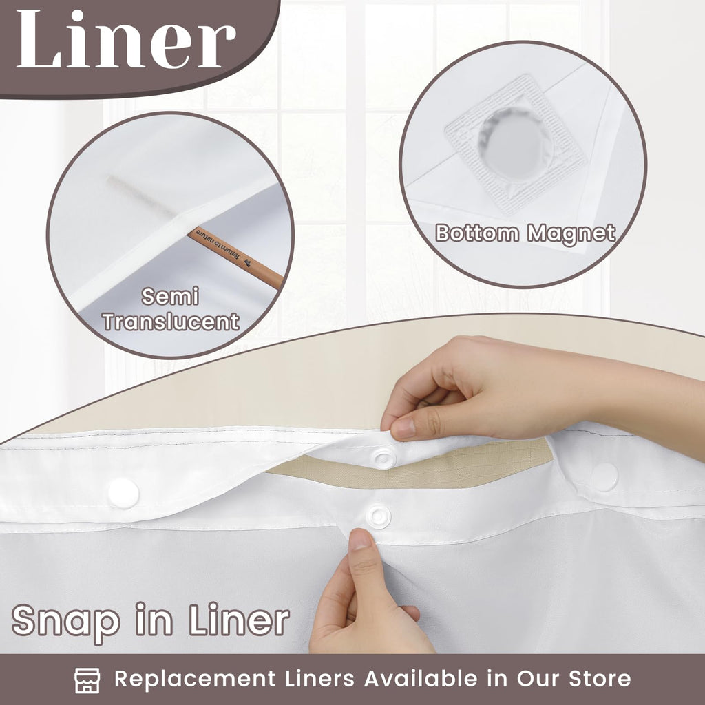 Ringless Slub with Snap in Liner, 71x86, Linen