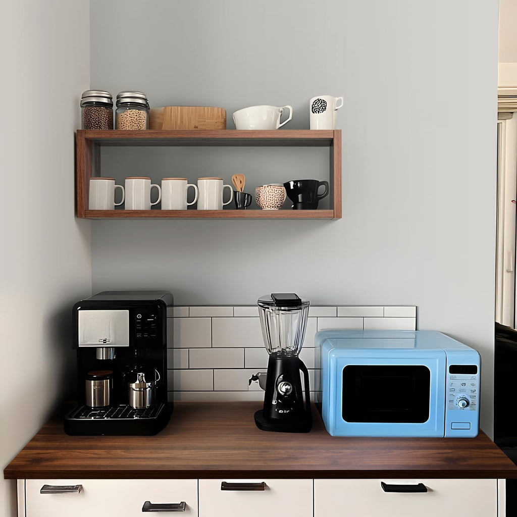 24in Floating Cube Shelves Set of 2, Display Shelves Wall Mount, Decorative Hanging Shelves Living Room Office, (Dark