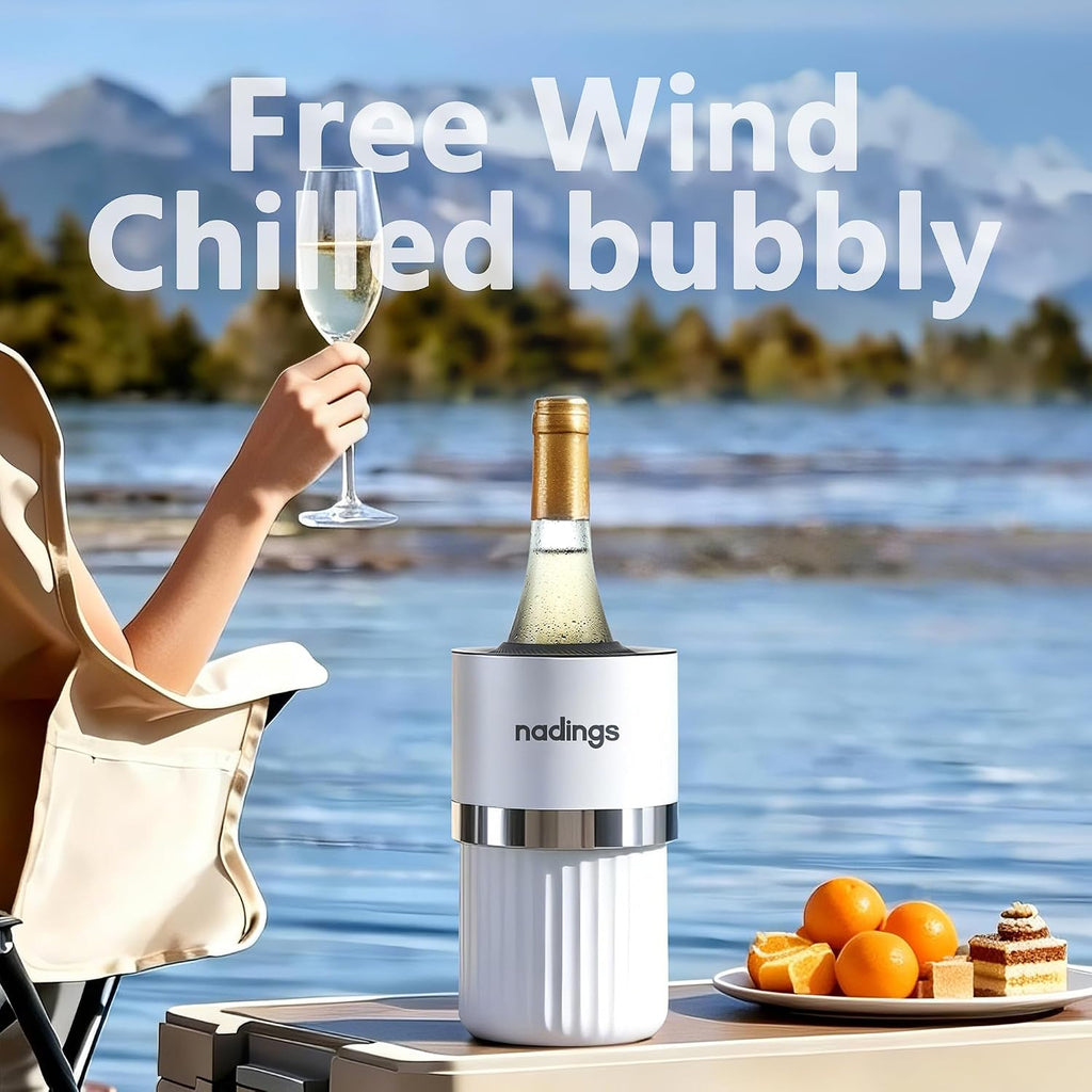 Iceless Wine Chiller, Keeps Cold 6+ Hours, Fits Most Wine Bottles