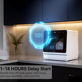 Countertop Dishwasher, 7 Washing Programs Portable Mini Dishwasher with 5-Liter Built-in Water Tank for Apartments &