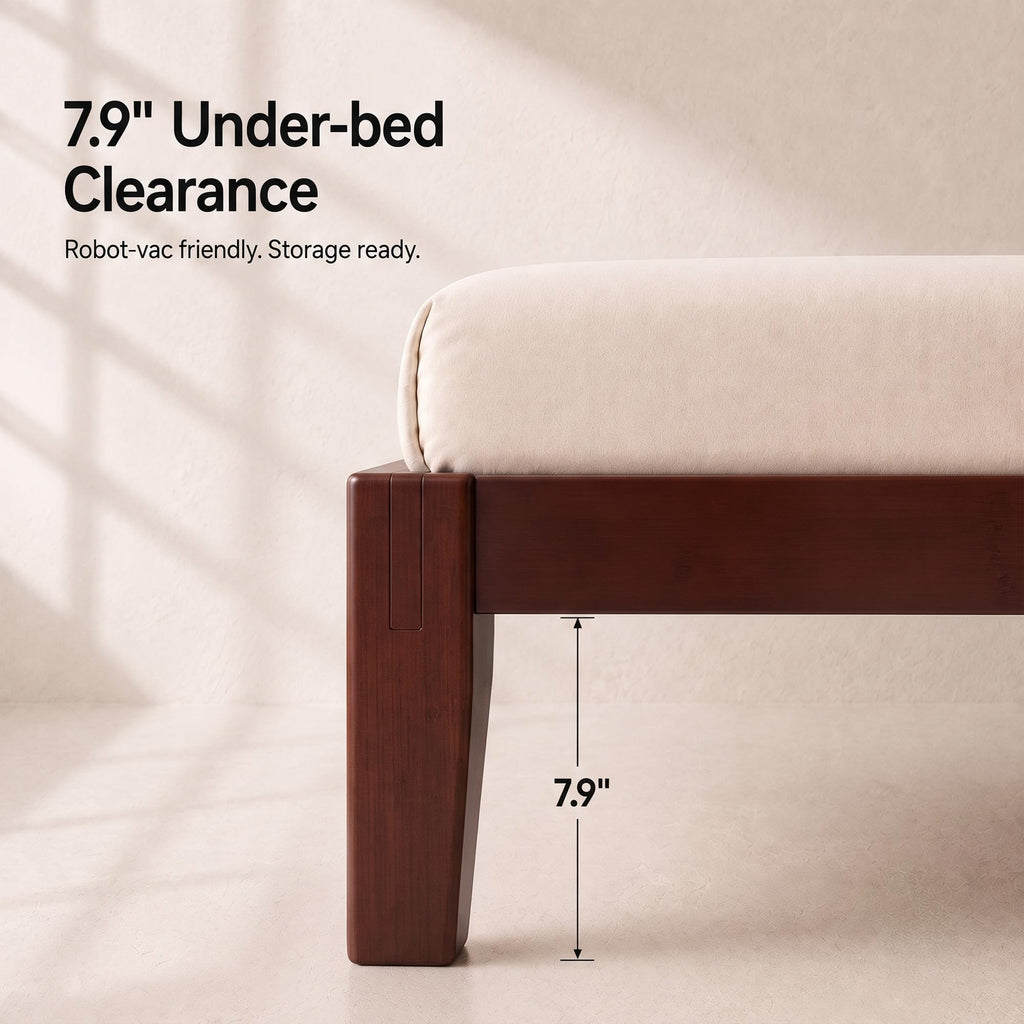 Bamboo Japanese Joinery Platform Bed Frame Queen Size