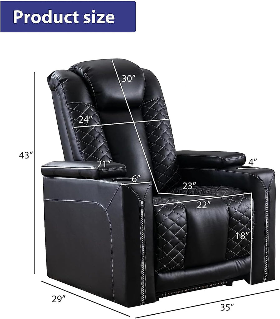 Electric Power Recliner Chairs with USB Ports and Cup Holders