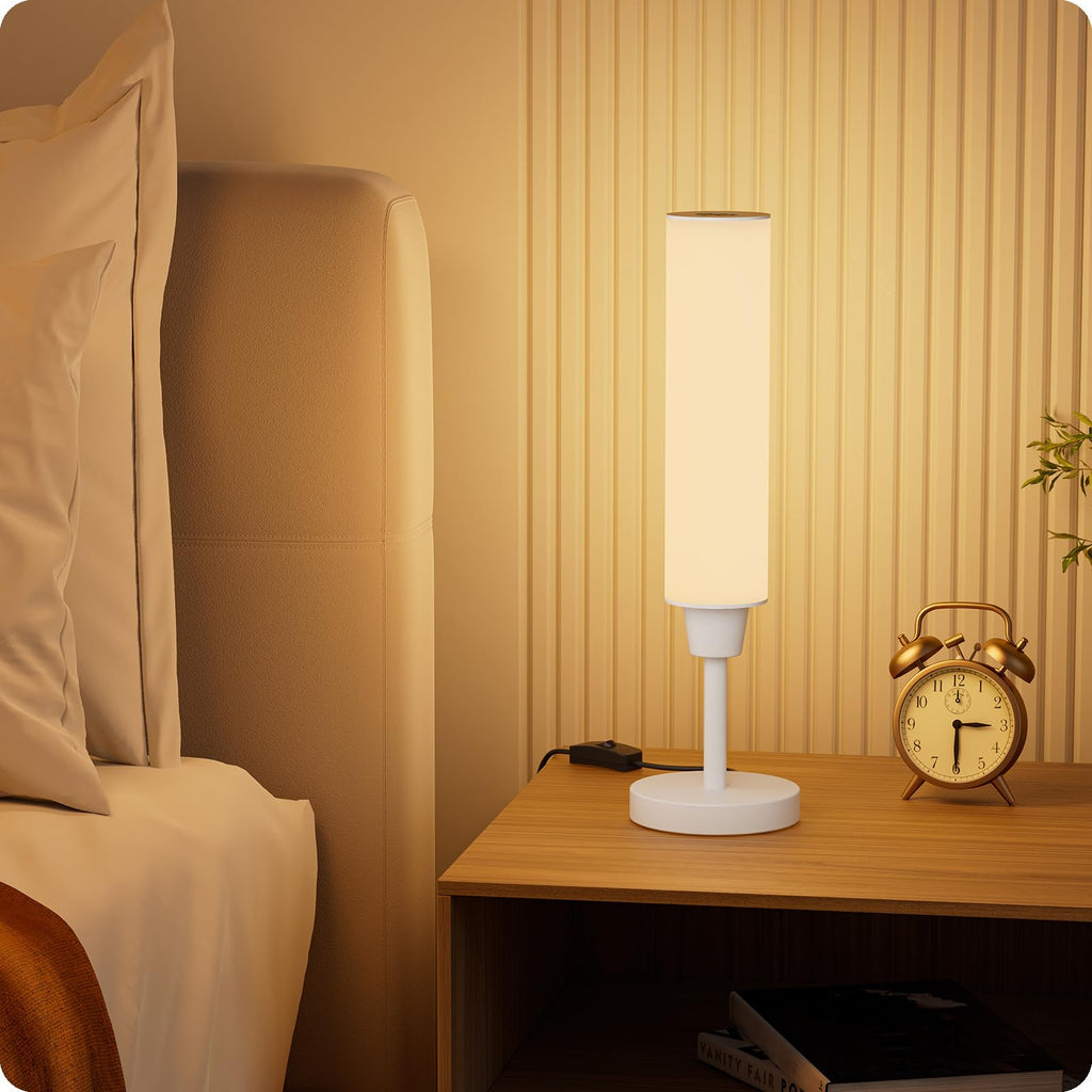 Table Lamp with Remote, White