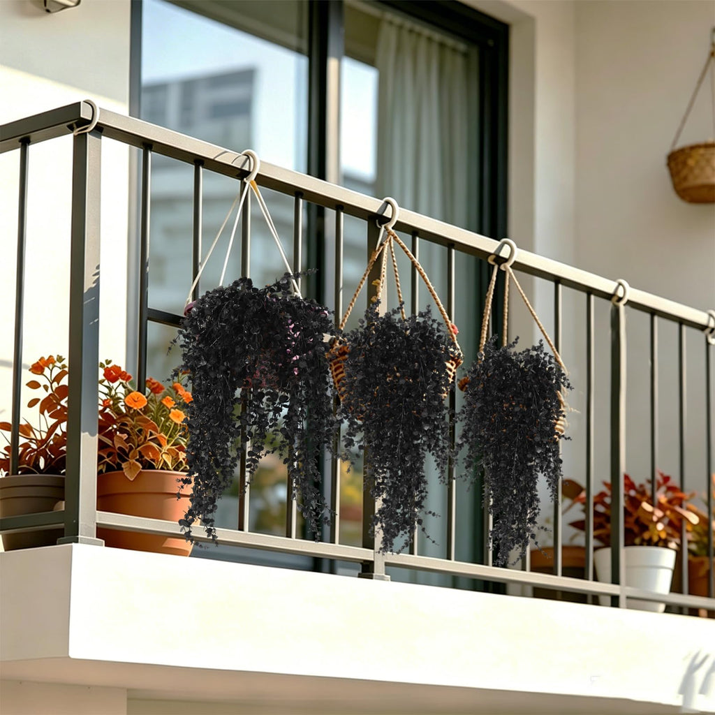 Black Artificial Hanging Gothic Plant 31.5" Fake Fall Greenery Vine